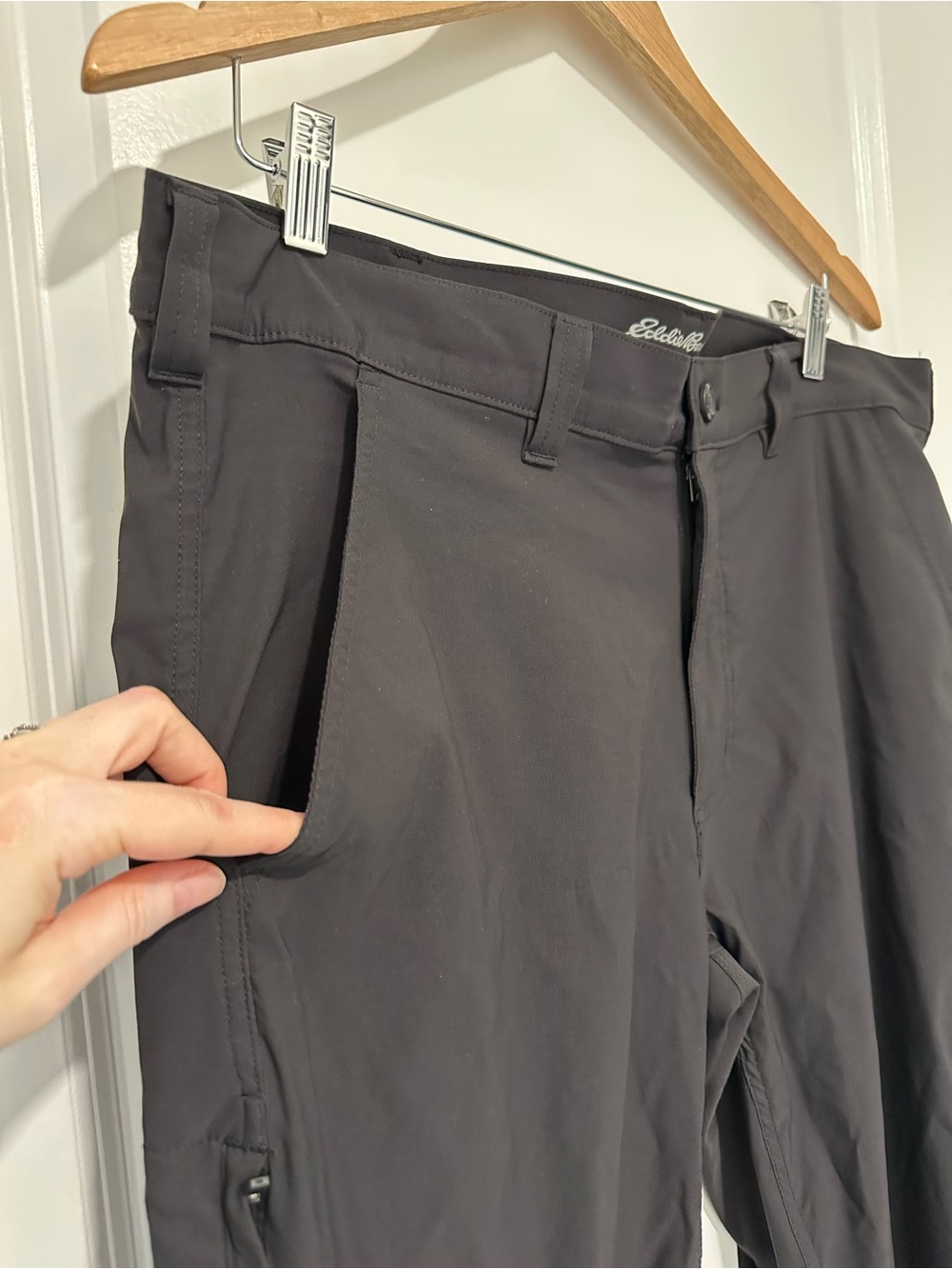 Eddie Bauer Black Men's Travel Pant With Pockets Size 38x30